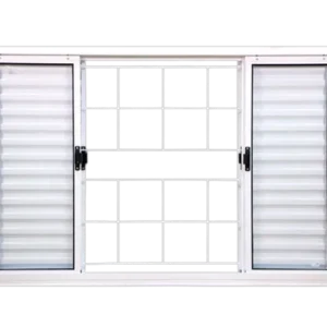 Janela Veneziana 6 Folhas Com Grande 150X100 Aço Pintado