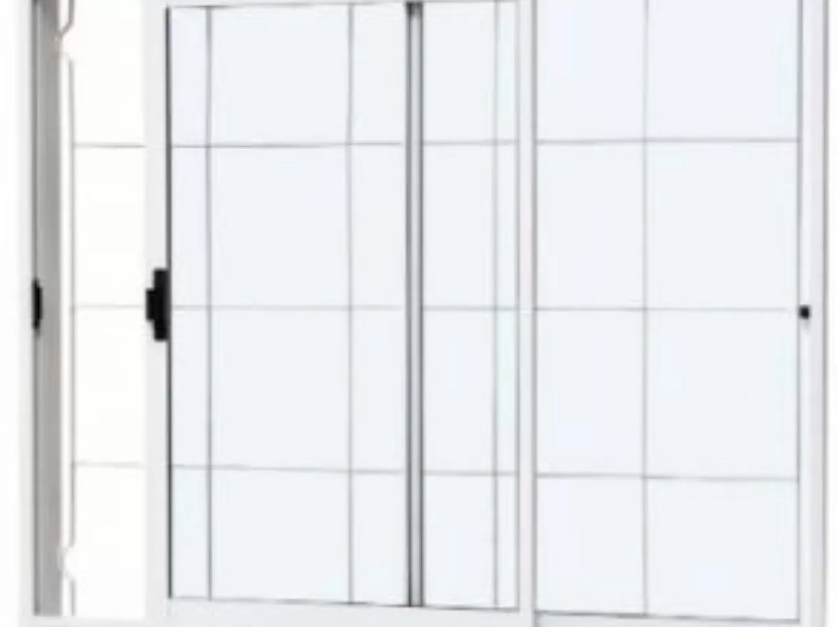Janela de Correr 2 Folha Com Grade 120X100 AÇO PINTADO